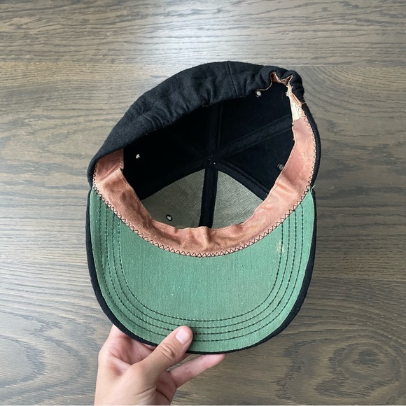 New York Yankees Rare Vintage 1970s Authentic Black Wool Baseball Hat Cap - Picture 5 of 8